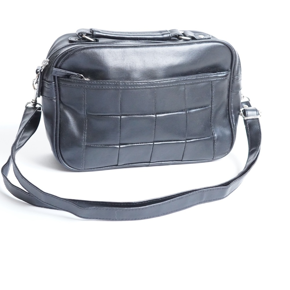 Black Faux Leather Bag